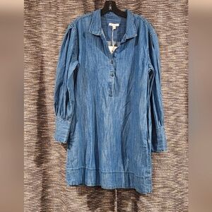 *NEW* Free Assembly denim Blouson dress sz L